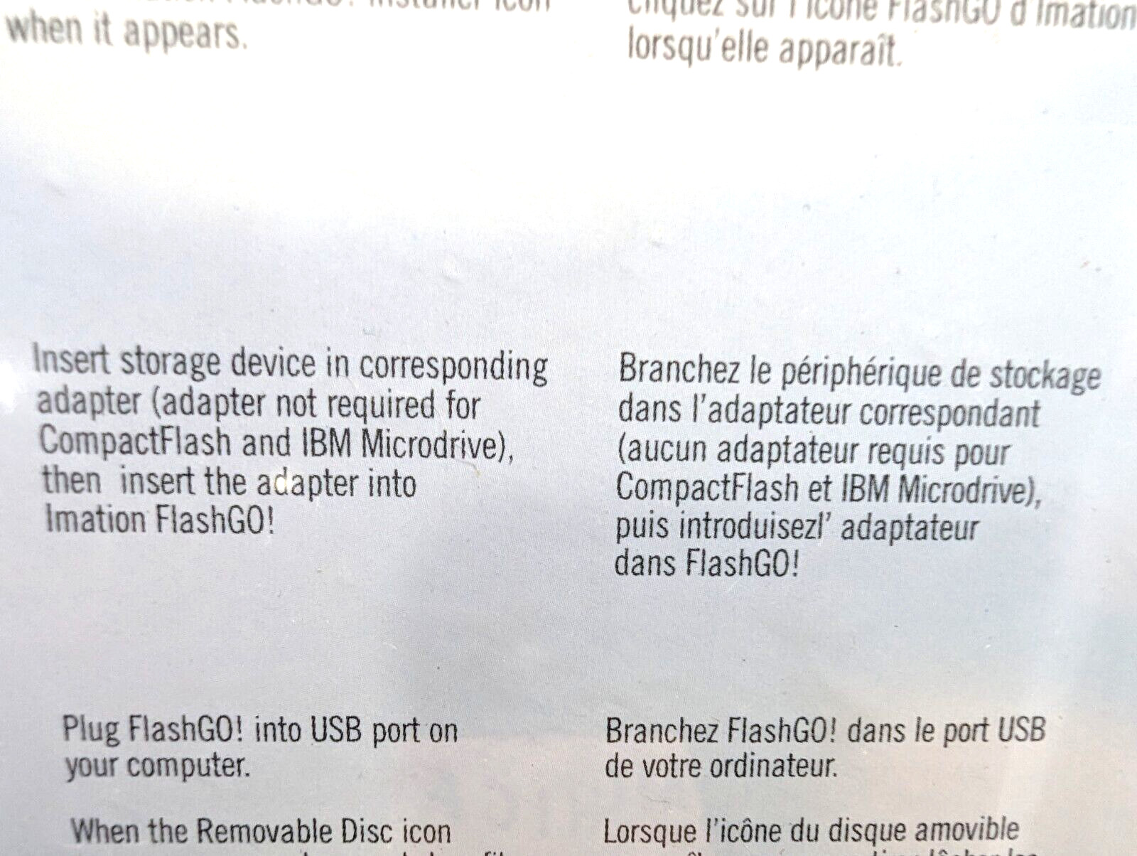 FlashGo Imation USB Flash Memory Card Reader Writer 2001 Sealed New Old Stock