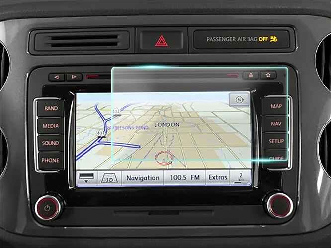 Crystal Clear Screen Protector for 2017 Volkswagen Tiguan Vehicle Navigation