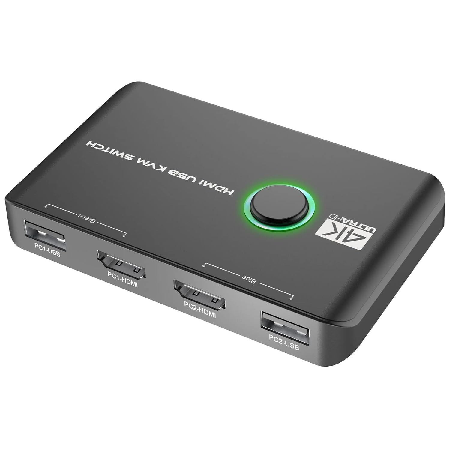 Seamless 4K KVM Switch for 2 Computers - Share Mouse & Keyboard Effortlessly