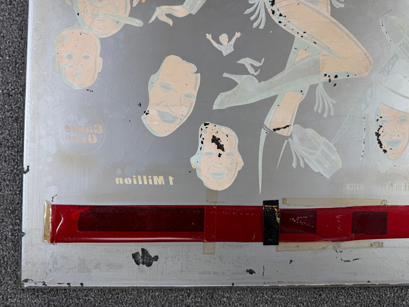 Game Plan Old Coney Island! Pinball Machine Game Backglass ORIGINAL