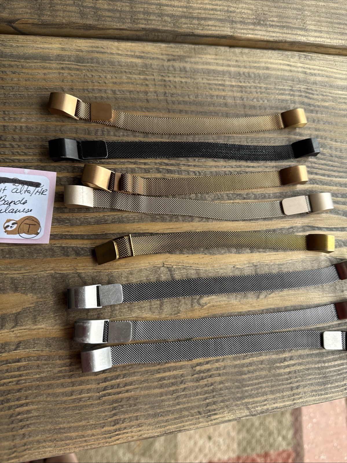 Lot Of Fitbit Alta / Alta HR Replacement Bands Milanese Stainless Steel Used