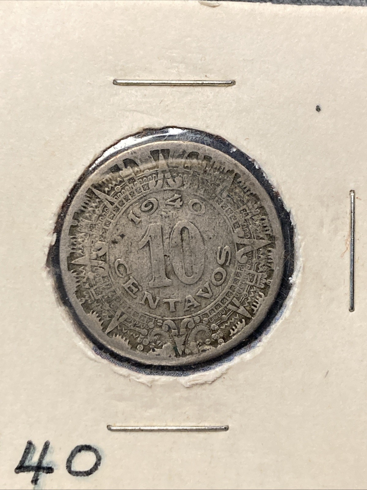 1940 Mexico 10 Ten Centavos - Circulated Mexican Copper Nickel World Coin