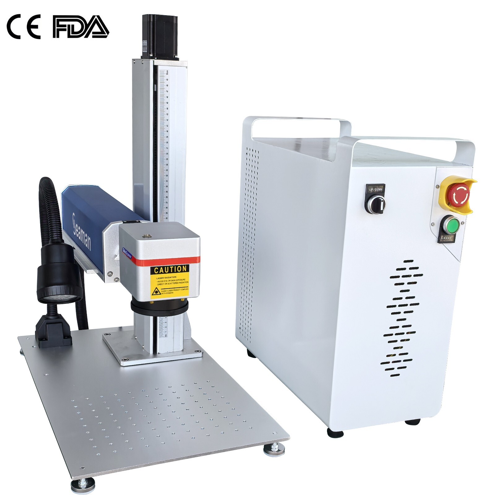 Raycus 50W Fiber Laser Metal Mark Machine Metal Rings Logo Engraver Electric FDA