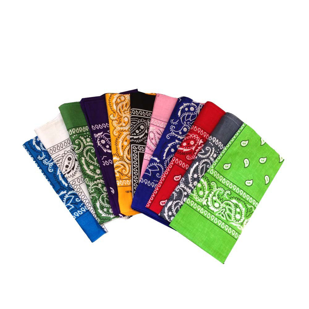 Paisley Bandana 22" x 22" 100% Cotton - Wide Selection
