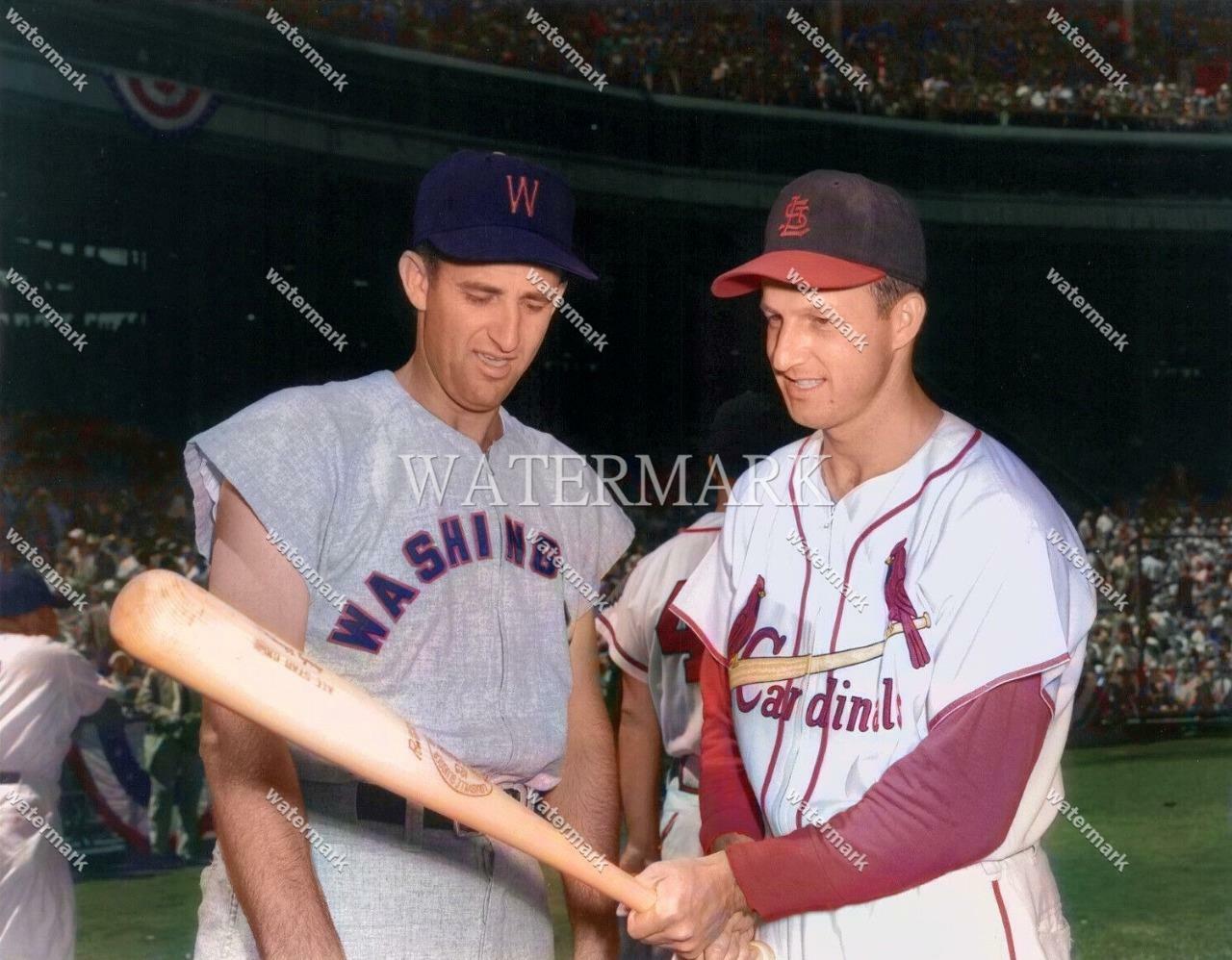 GF496 Stan Musial Cardinals - Mickey Vernon 8x10 11x14 16x20 Colorized Photo
