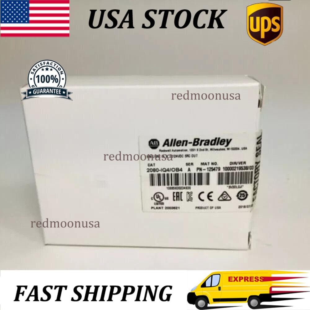 New Allen-Bradley 2080-IQ4OB4 Digital I/O Combo Module 2080IQ4OB4