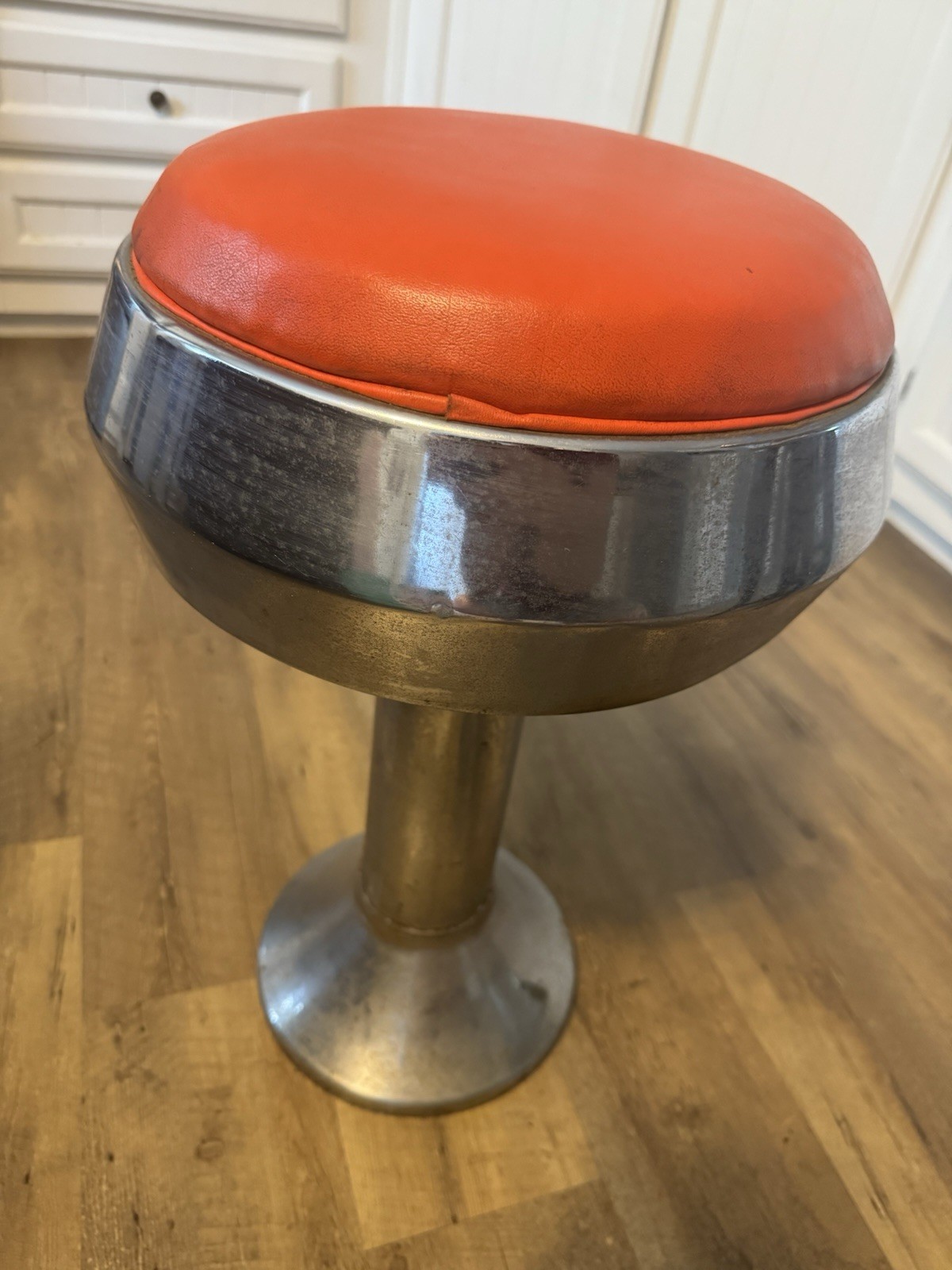 Vintage Diner Bar Swivel Stool - Red Top Soda Fountain 😁
