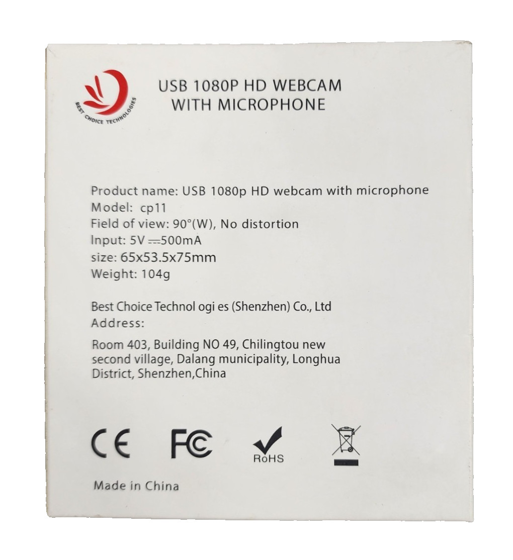 Webcam with Microphone 1080P HD Streaming Webcam Plug and Play, PC / Laptop