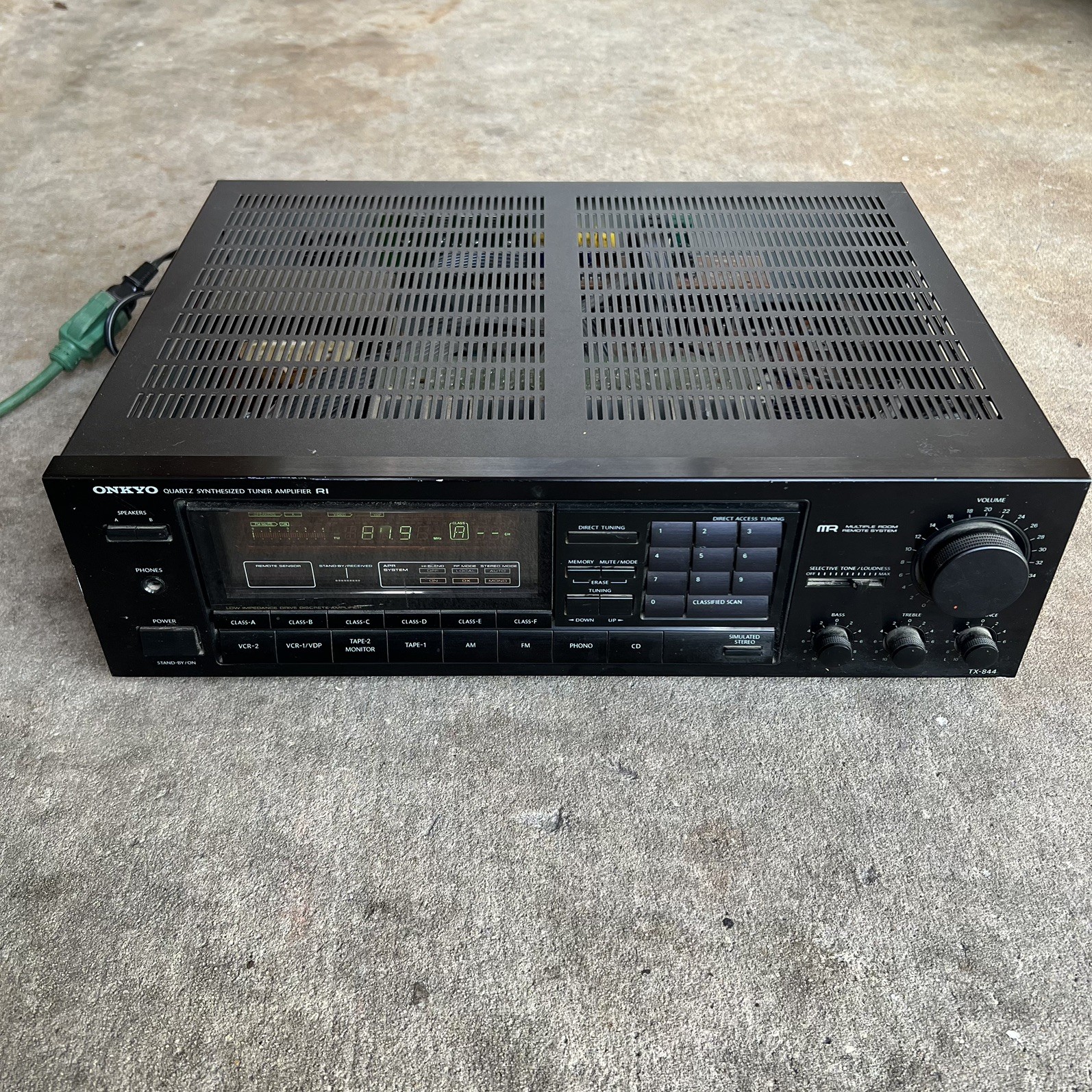 Onkyo TX-844 Tuner Amplifer Built-in Phono Amp 2 Channel Stereo Tested/Working