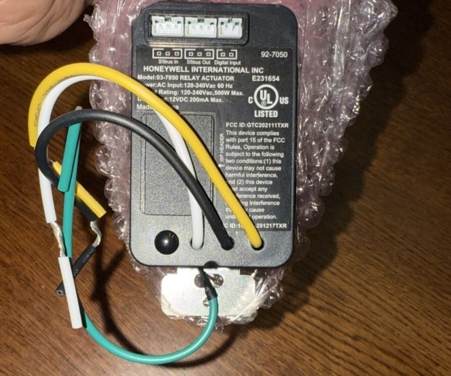 Honeywell System Controller Switch – Part# 201-217-LVMB-3BWH-PHH03 - Sealed