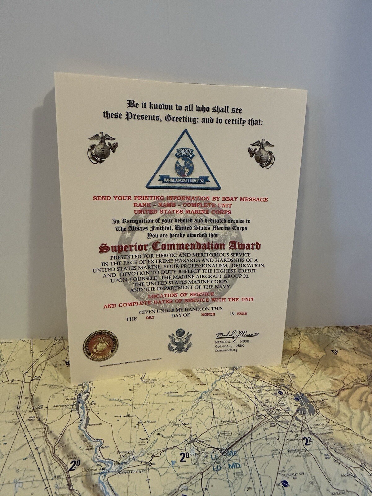 U.S.M.C. / MARINE AIRCRAFT GROUP 32 - SUPERIOR COMMENDATION AWARD