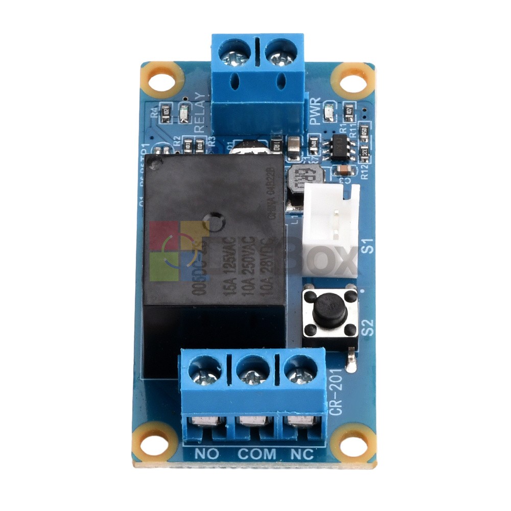 DC 5-28V Wide Voltage 1-Channel Single Button Bistable Self-Locking Relay Module