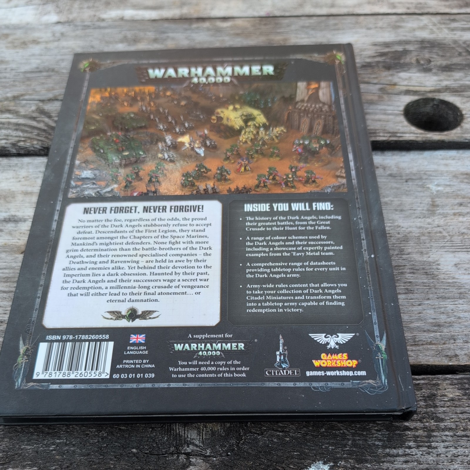 Warhammer 40k Dark Angel Codex 2017 8th Edition Hardback
