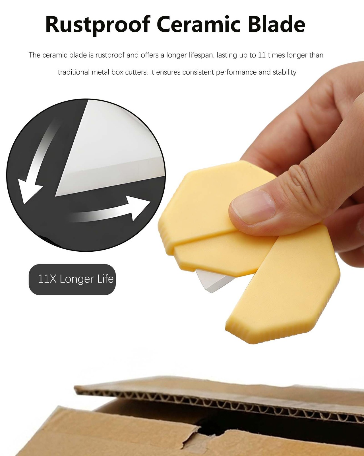 2 Pack Ceramic Box Cutter Mini Portable Box Opener With Magneticrustproof And Li