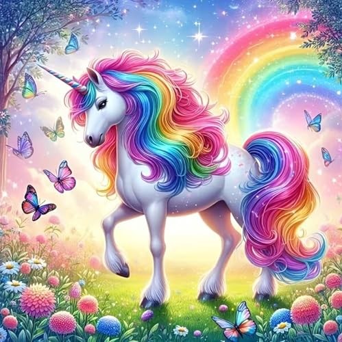 Unicorn Diamond Art Kits for Adults,5D Animal Diamond Painting Kits for