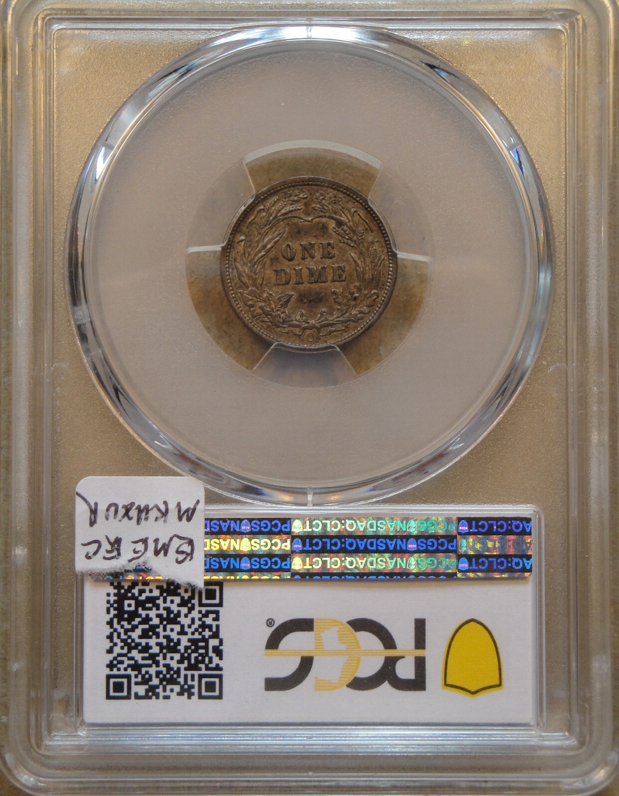 1901-O Barber Dime 10c PCGS Certified AU53