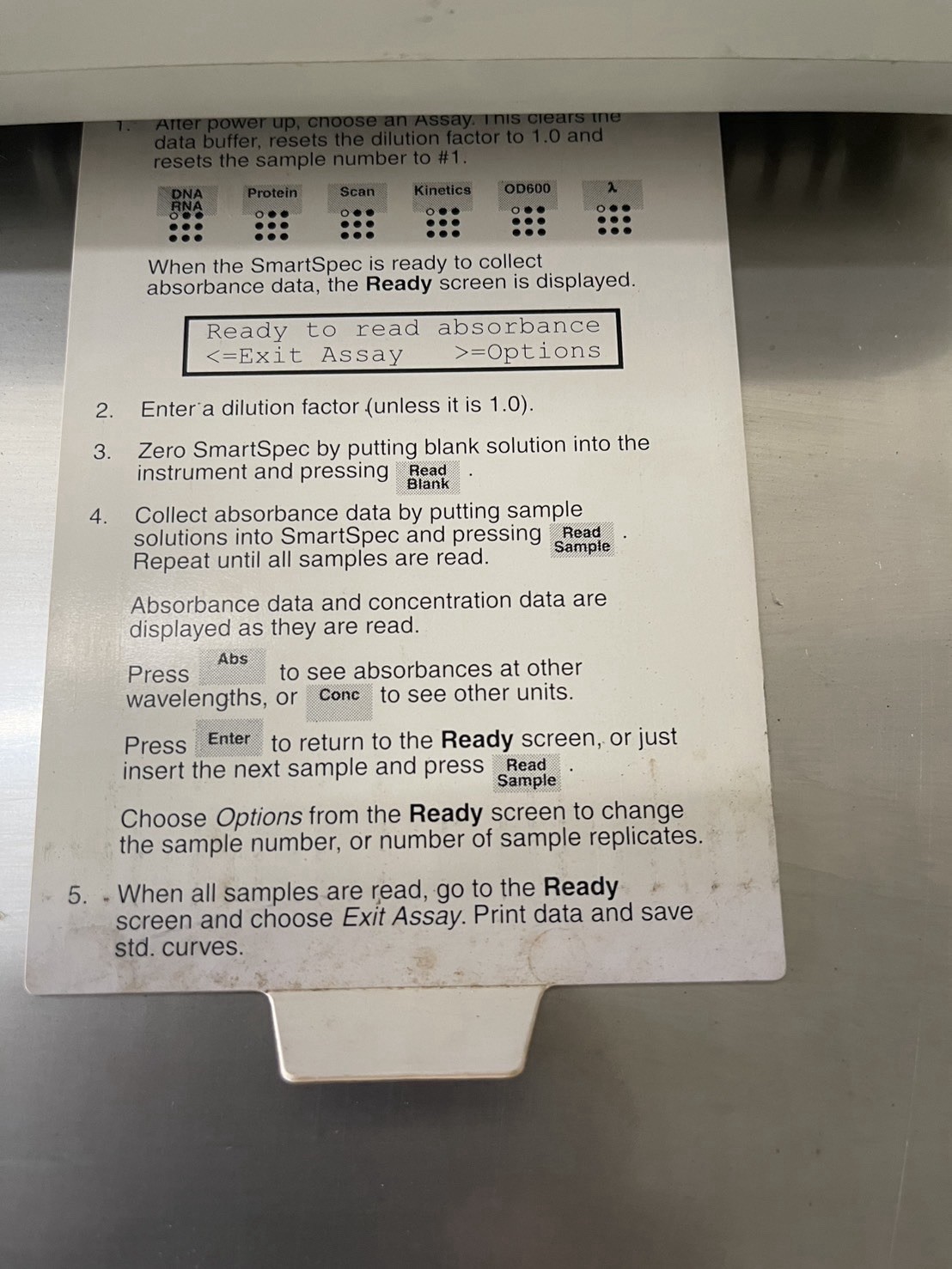 Bio-Rad SmartSpec 3000 Spectrophotometer Tested Working AS-IS