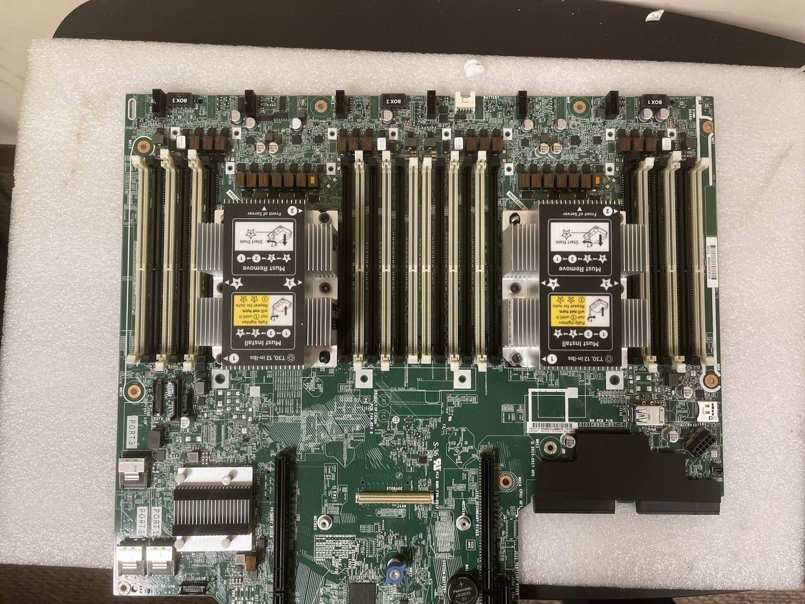 HP 875073-001 Proliant DL380 GEN 10 Motherboard + 2 CPU + 2 Heatsink 809455-001