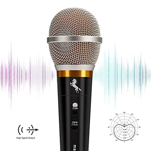 Handheld Dynamic Microphone for Karaoke Singing, Wired XLR Microphone aMWH68