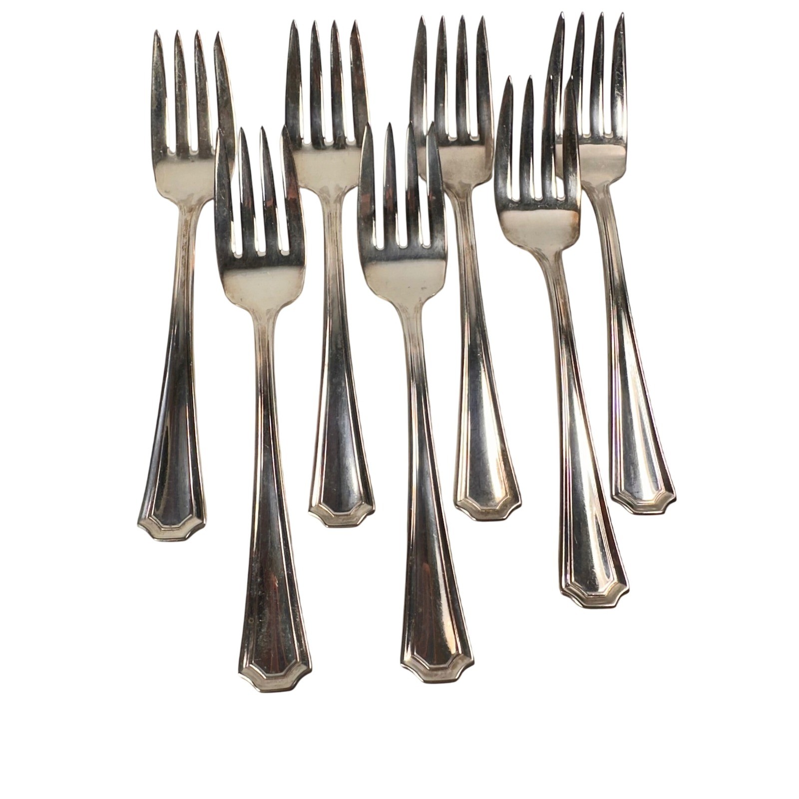 National Silver Co.Salad Forks "One"Pattern (1915)  5 7/8 in. Silverplate (7)