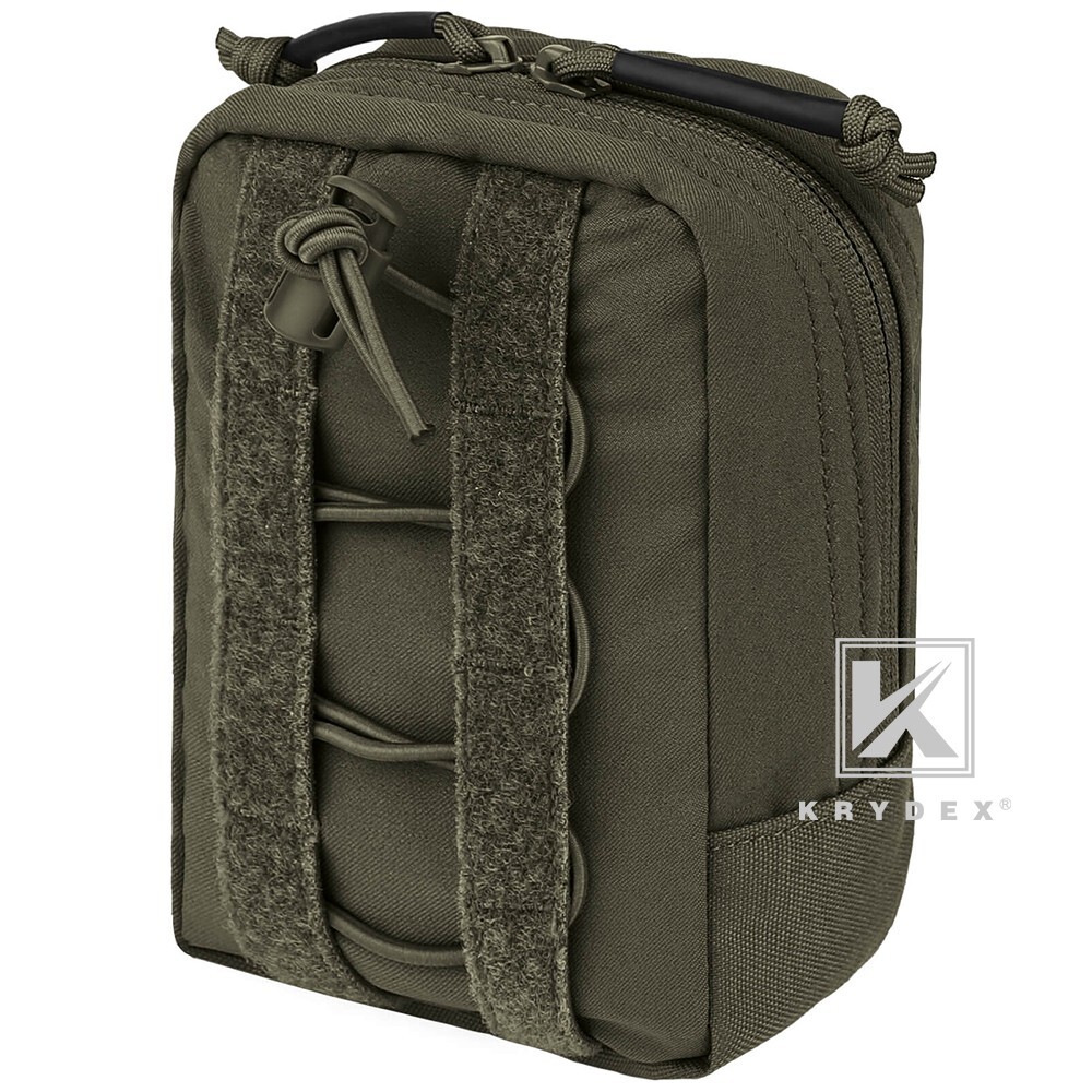 KRYDEX Tactical Vertical GP Pouch General Purpose Utility Bag MOLLE & Belt Green