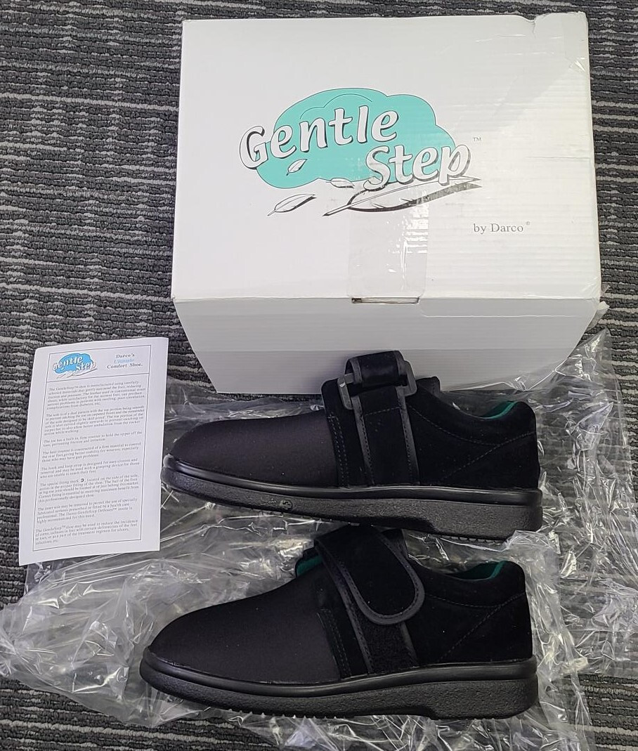 DARCO GentleStep Diabetic Comfort Shoes Black Wom 6.5 Men 6 GS065WB WIDE & DEEP
