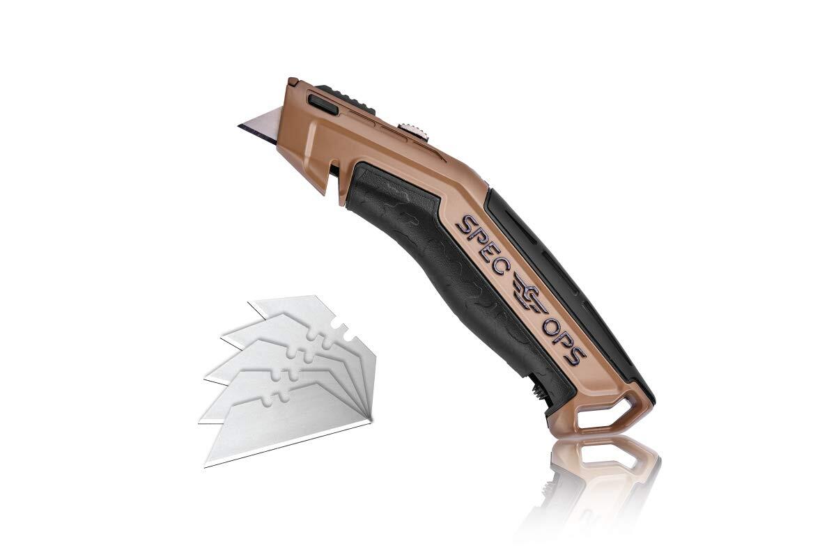 Tools Utility Knife with Retractable Blade, Includes 5 Extra Blades in Handle...