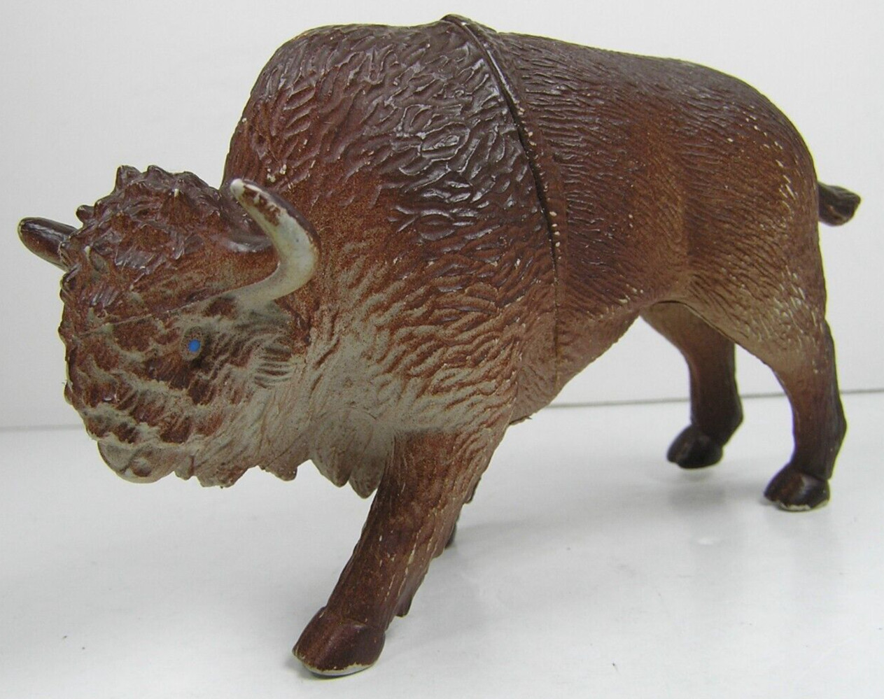 Unbranded Brown Bison 5" Long Hard Rubber Animal Toy Figure