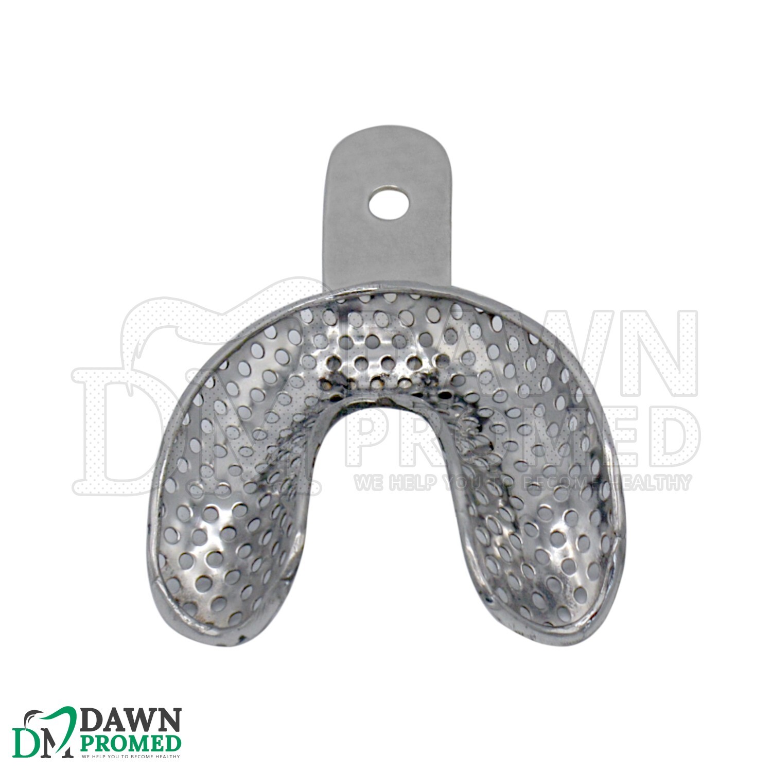 2 Pcs Medium Perforated Impression Trays Upper & Lower Edentulous Inst German Gr