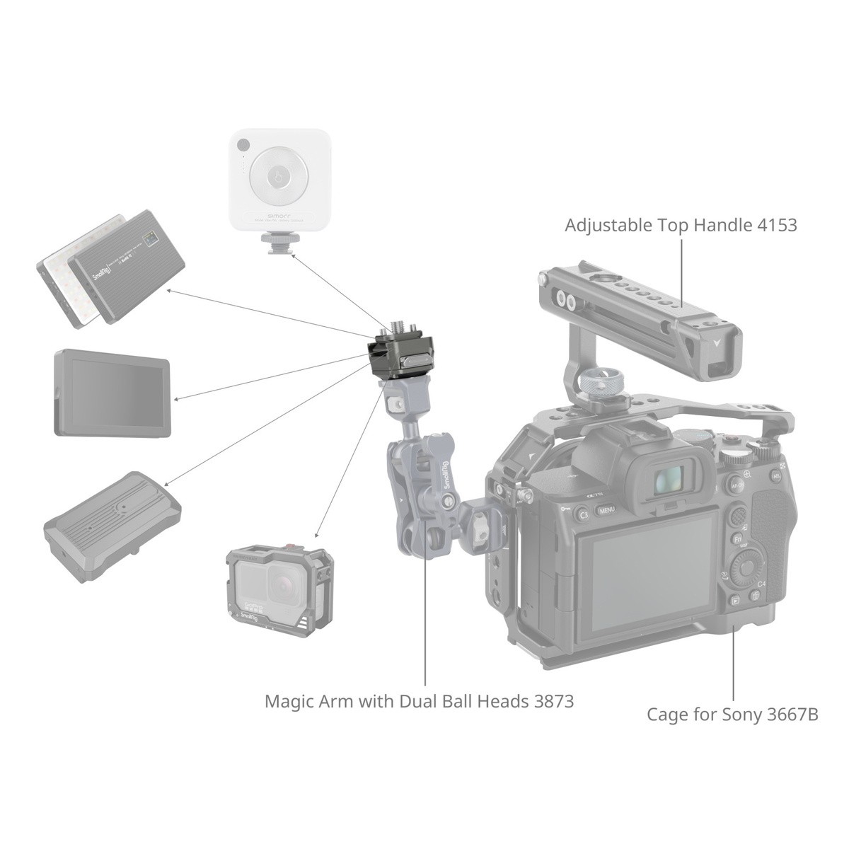 SmallRig HawkLock H21 Universal Quick Release Mount Plate Kit