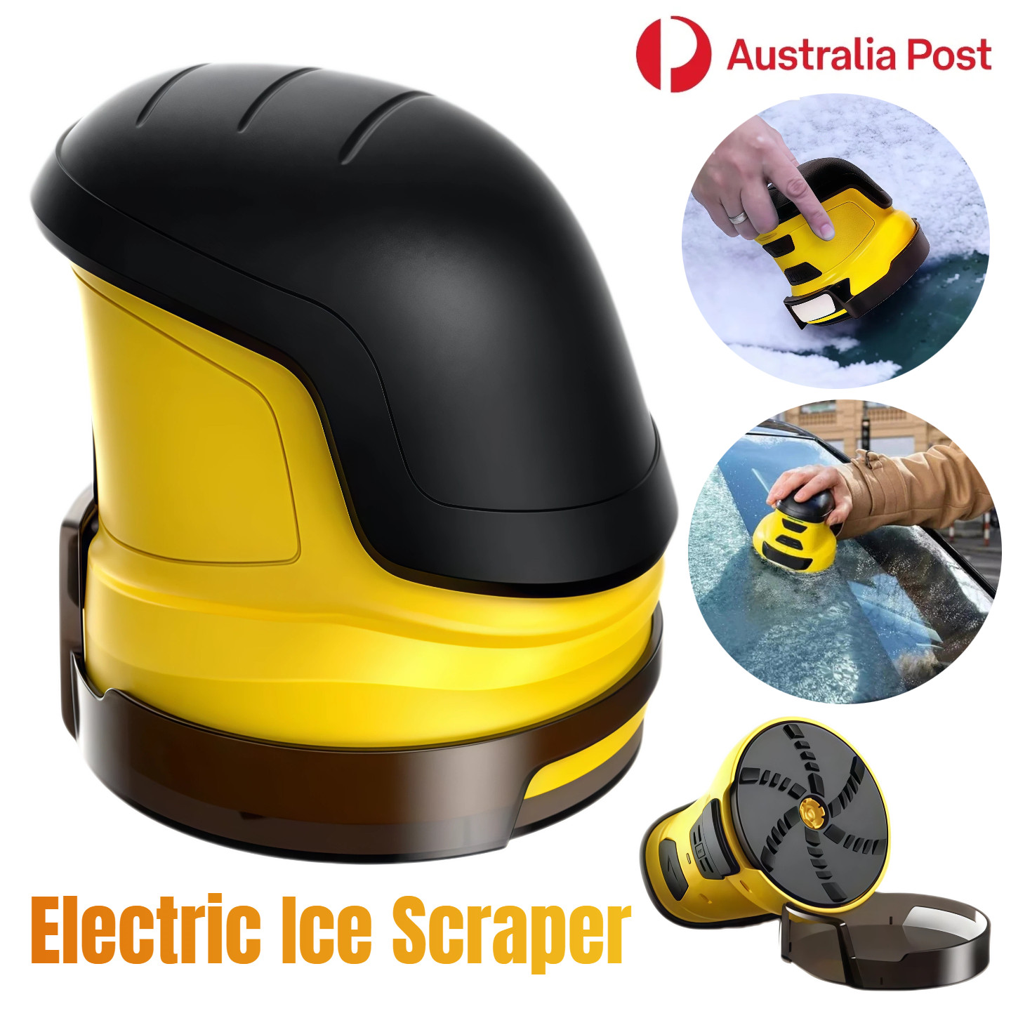 Electric Car Ice Scrapers Auto Handheld Windshield Snow Cleaner Remover Tool AU