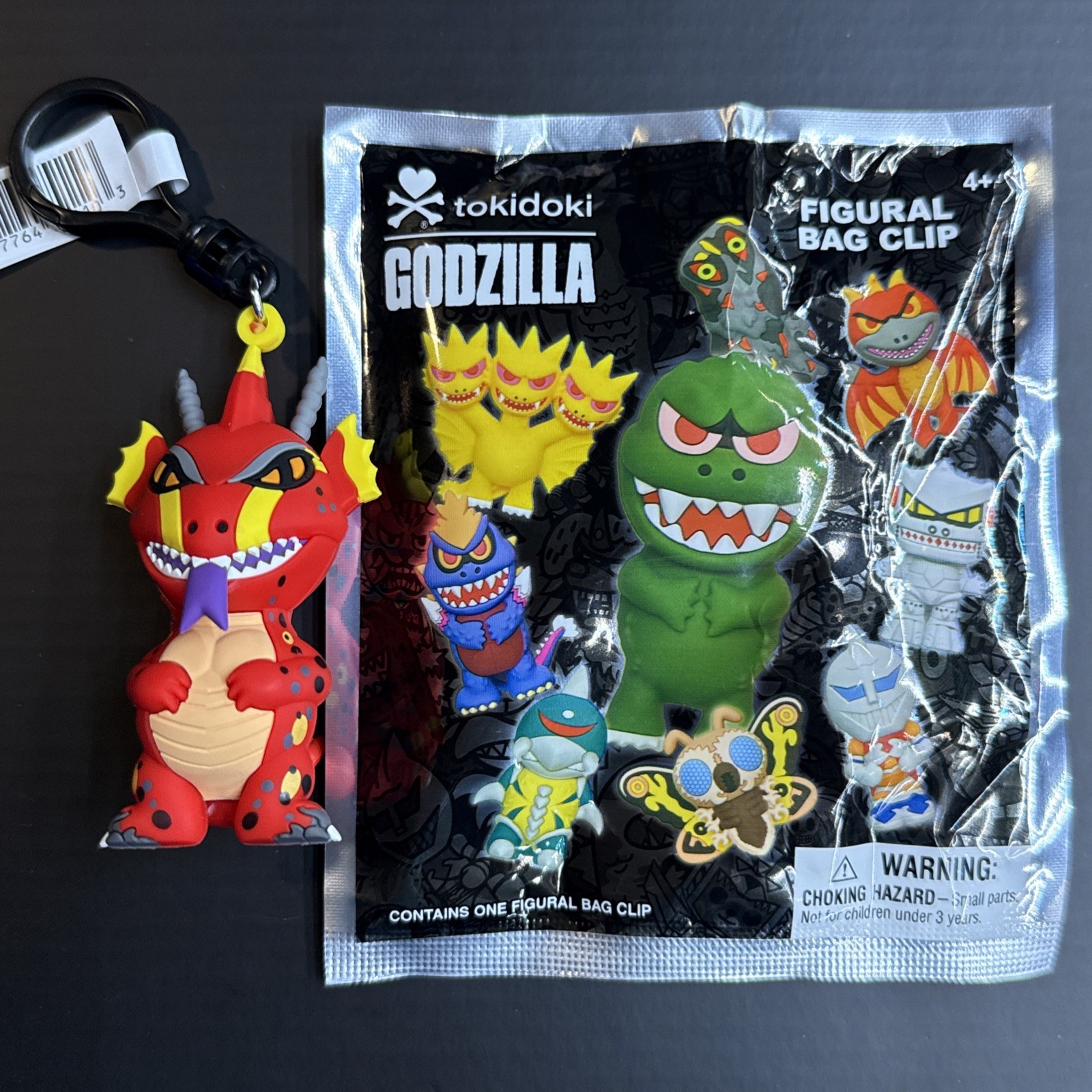 Titanosaurus Exclusive A - Godzilla Tokidoki 3D Figural Bag Clip Monogram NEW