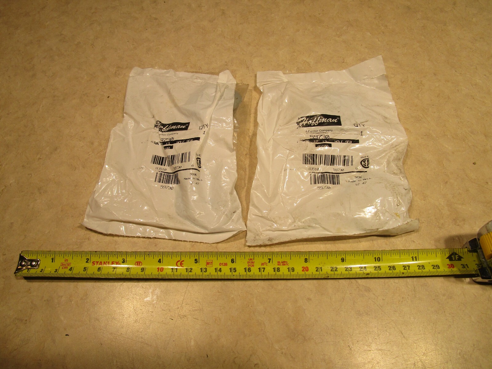 LOT OF 2 HOFFMANN 59730, ENCLOSURE FILLER, 1" CONDUIT, G0002