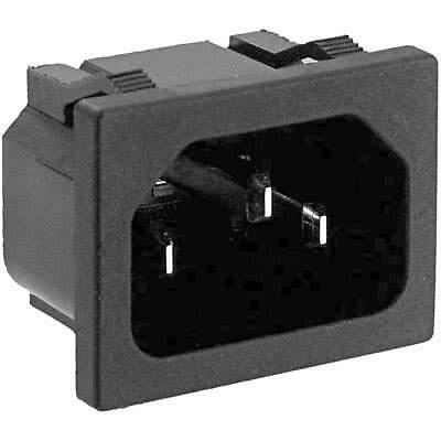 701W-X2/04 Qualtek AC Power Entry Module MALE SNAP-IN .25 QD Quick Connect 15A
