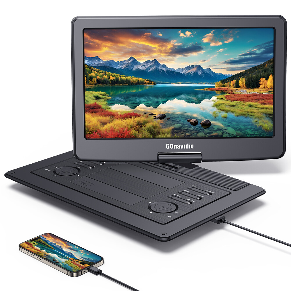 19" Full HD Portable DVD Player with 16" Screen HDMI Region Free USB Battery AV