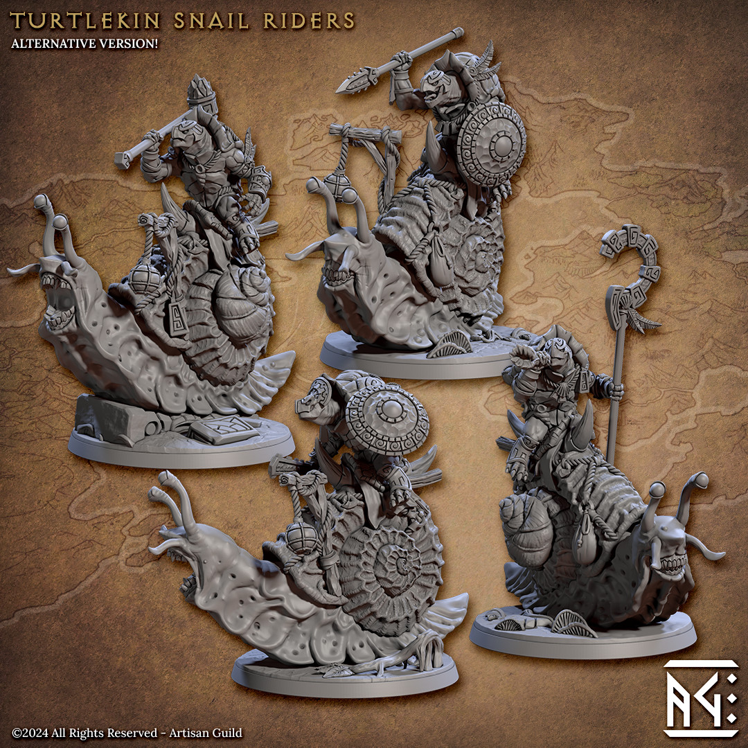 Tortles Snail Riders B - Fighter / Ninja - Artisan Guild - Dungeons and Dragons