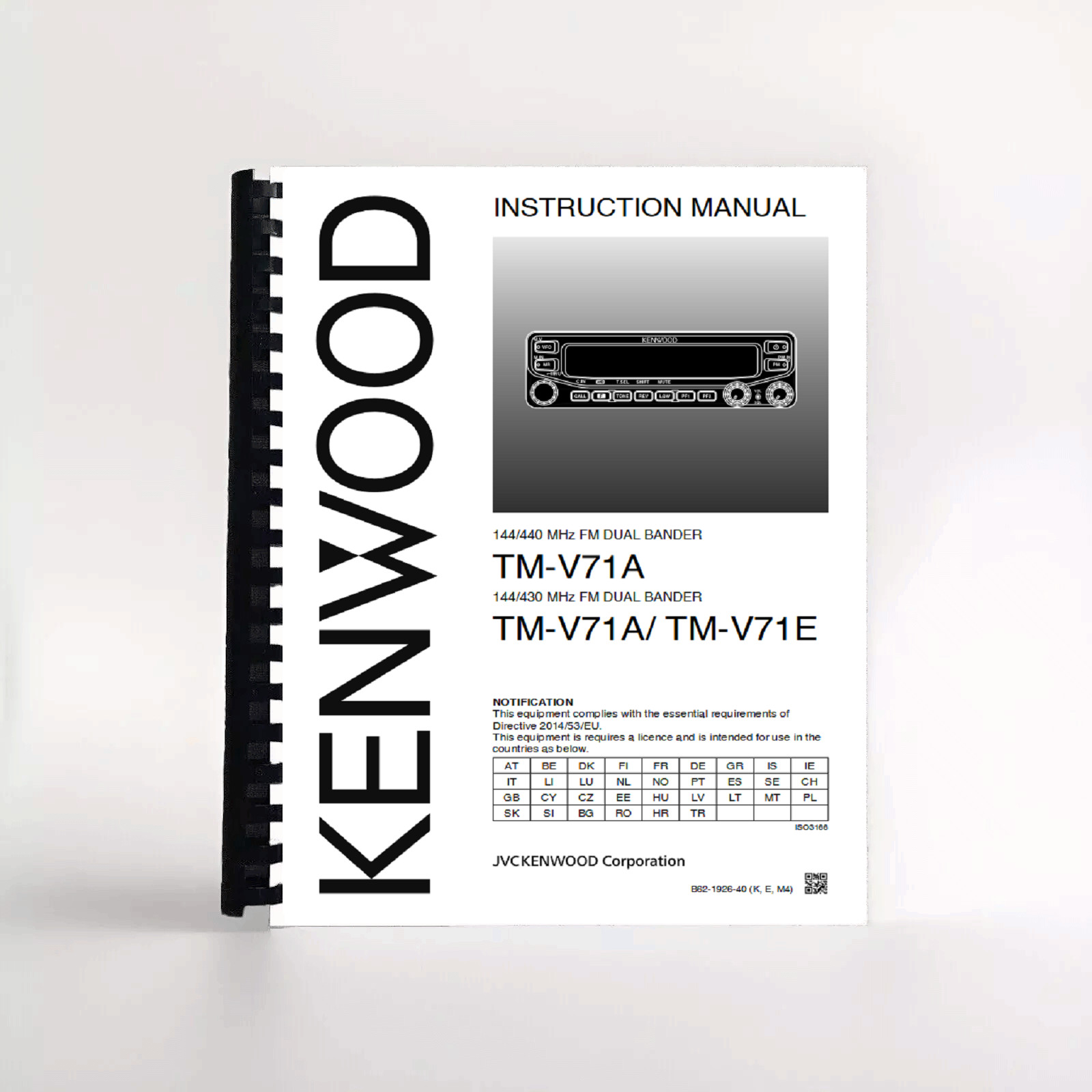Owners Manual for Kenwood TM-V71A Transceiver
