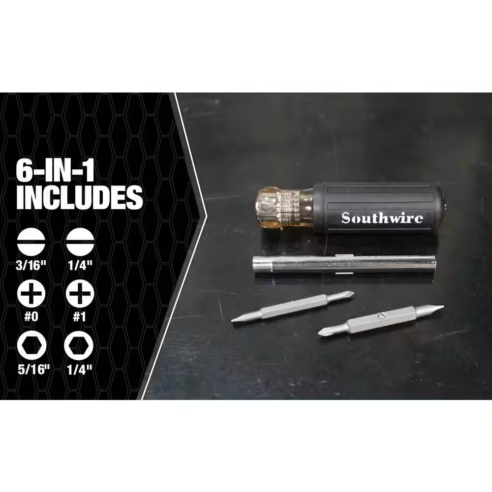 6-In-1 Screwdriver with Precision Bit