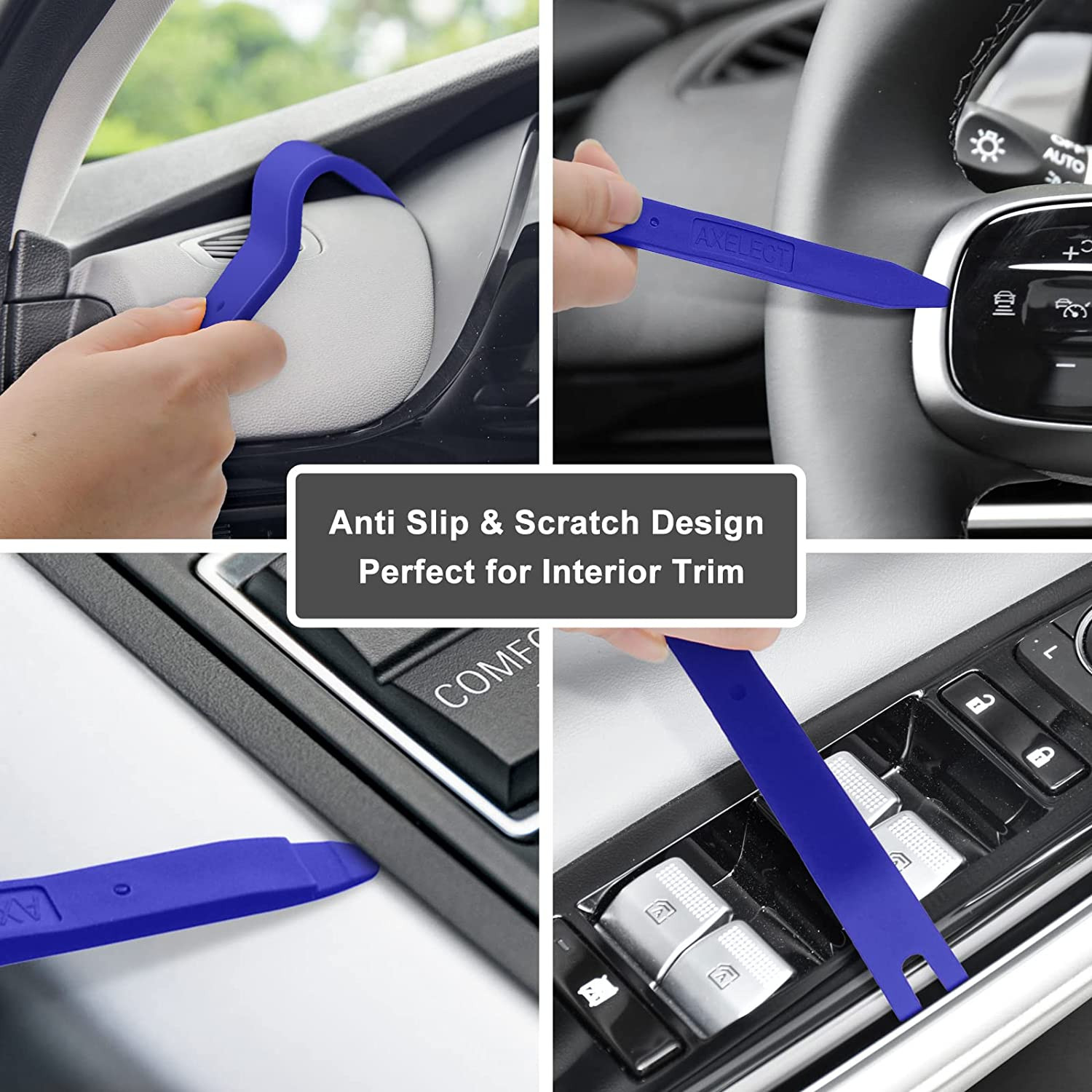 AXELECT 5 Pack Trim Removal Tool Kit, No Scratch Plastic Pry Tool Kit,Auto Trim
