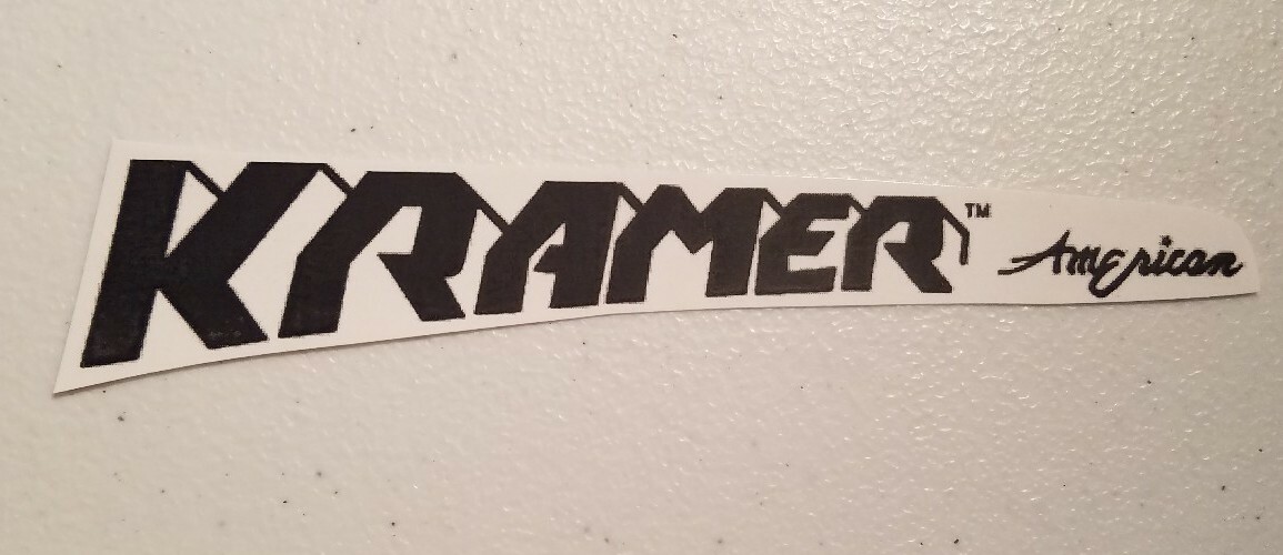 Kramer American Pyramid Style Black Waterslide Headstock Decal