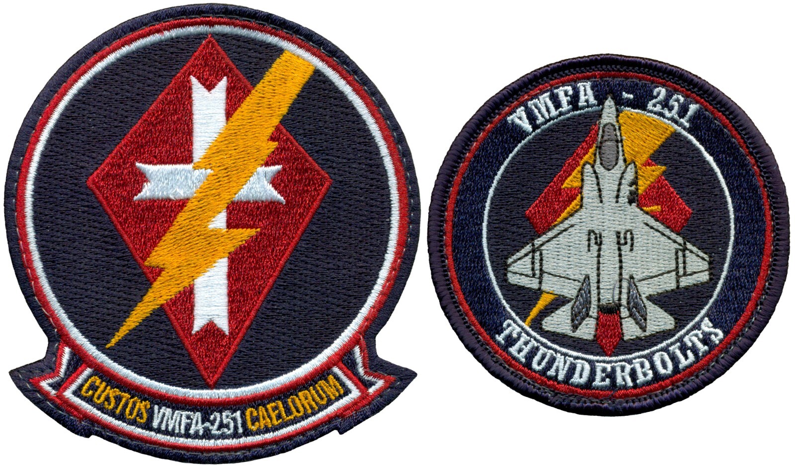USMC MARINE FIGHTER ATTACK SQUADRON 251 (VMFA-251) F-35 PATCH SET
