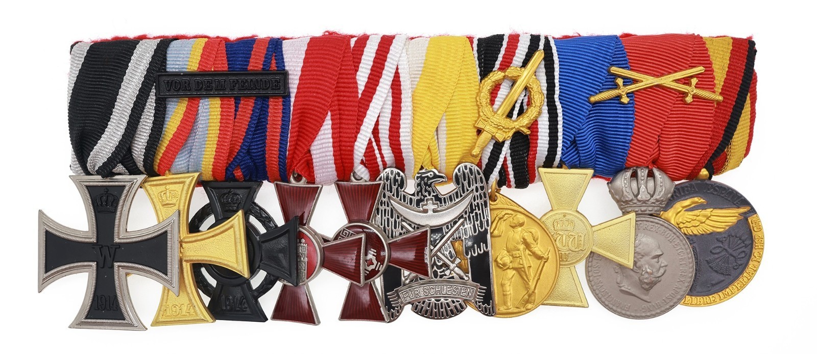 Reproduction  WWI German Medal Bar Ribbon Bar 10R  Medal  badge PIN