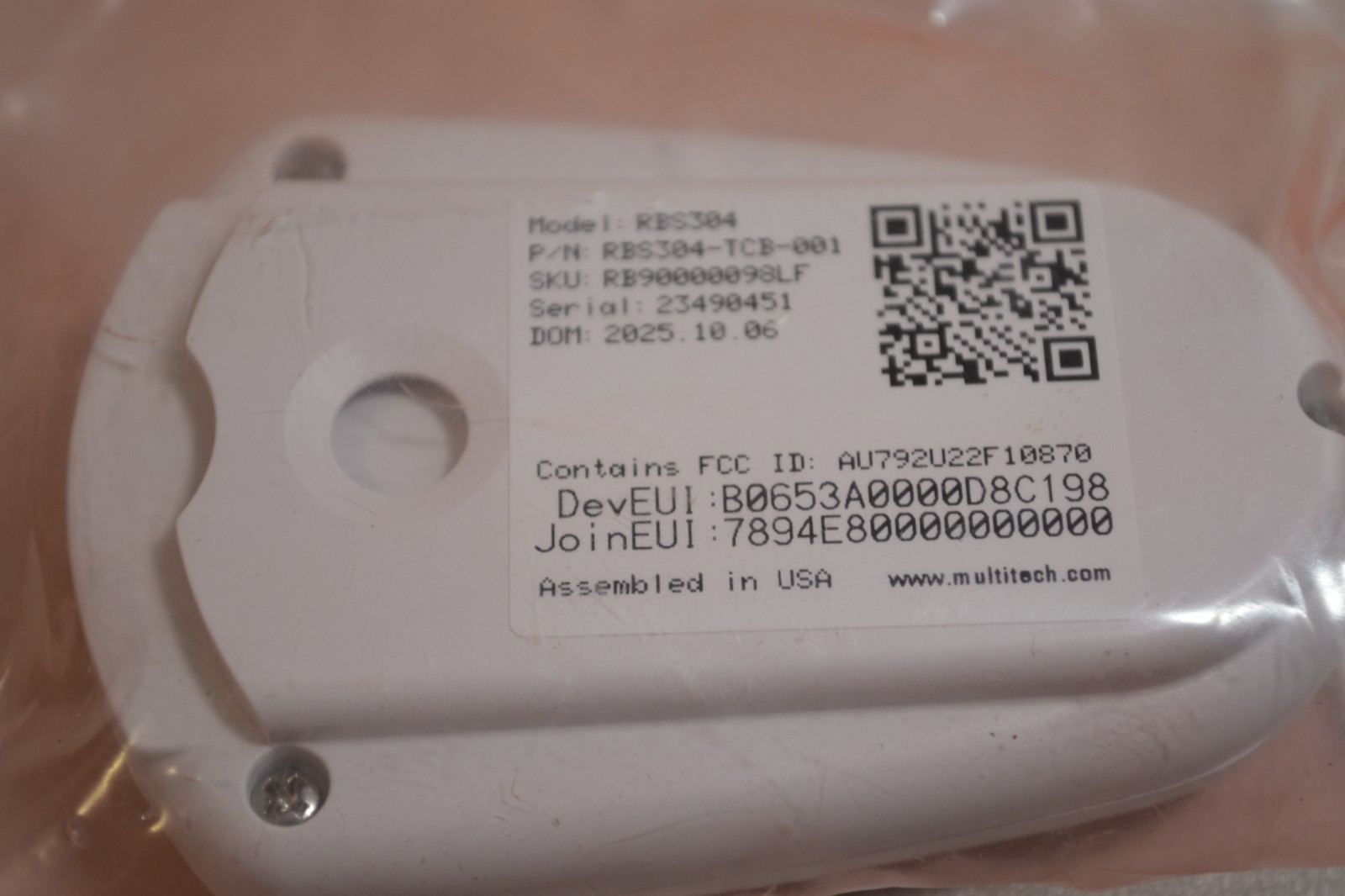 Multitech Model: RBS304 Reveal Wireless Push Button Sensor