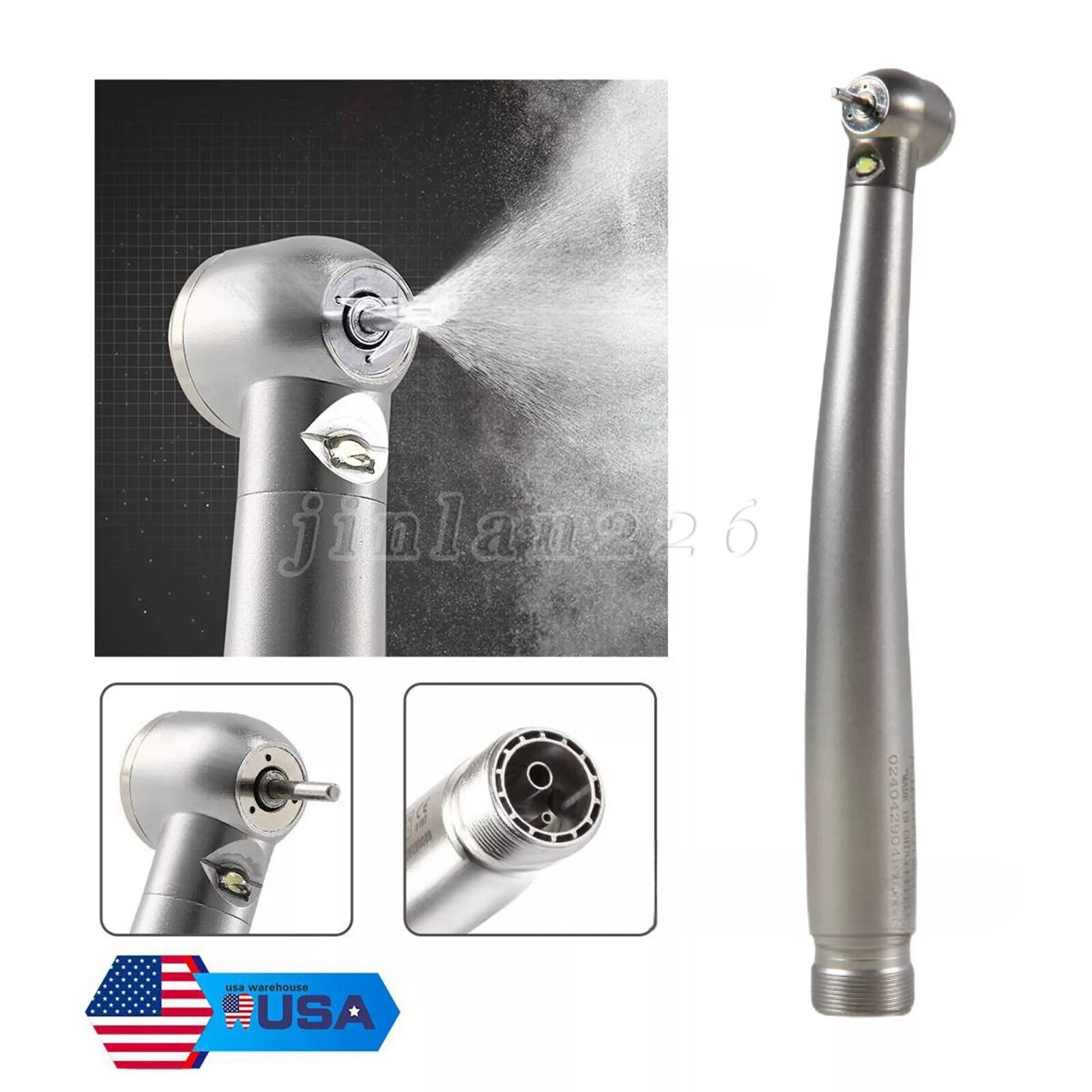 SANDENT Dental LED E-generator High Speed Handpiece Air Turbine 2Holes