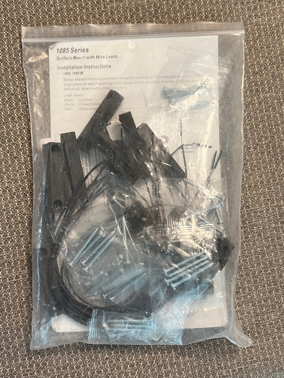 NEW 10x Interlogix 1085-M Brown Surface Mount Security Magnetic Contact 12” Lead