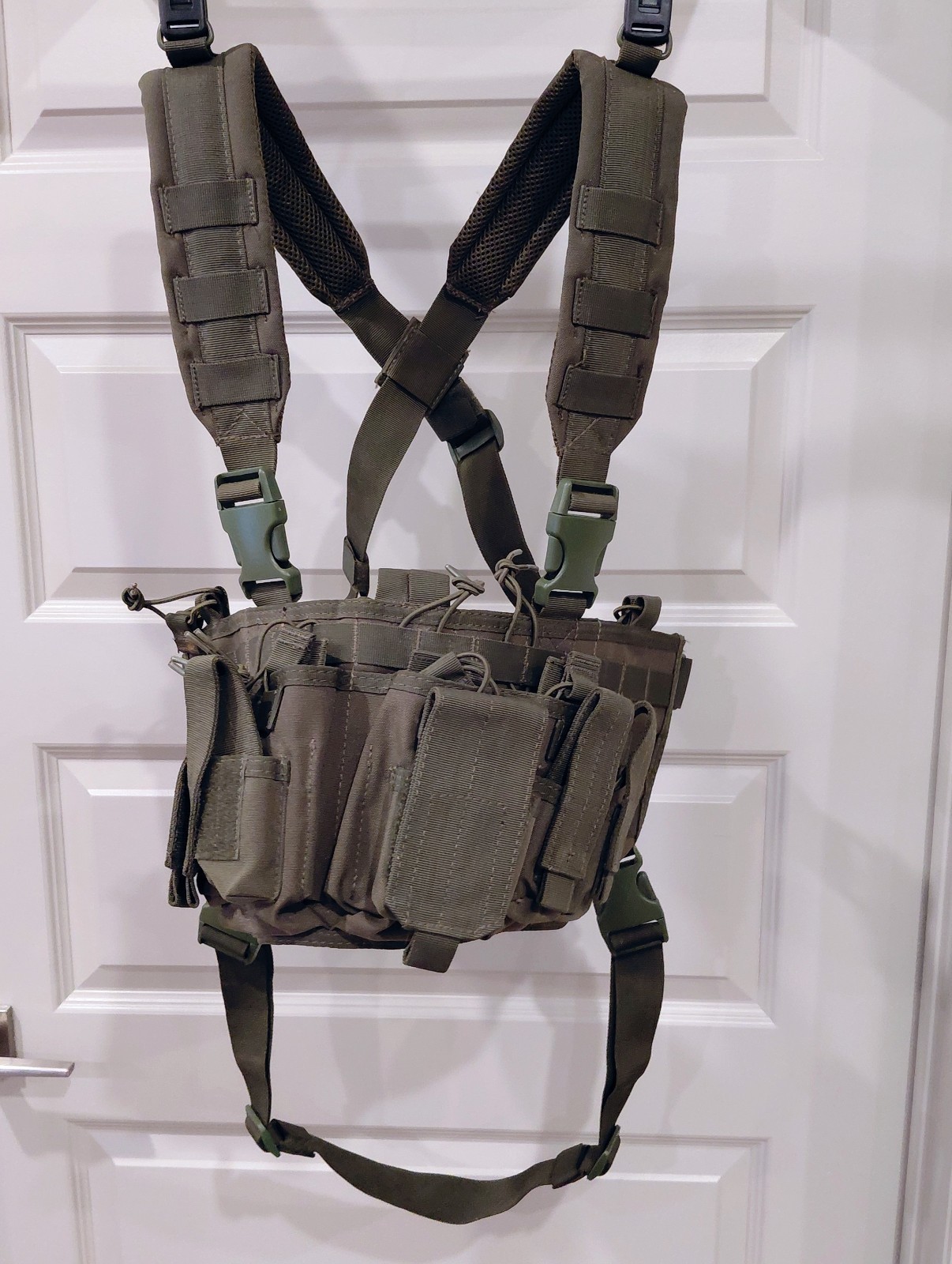 Condor MCR5 Recon Chest Rig with Magazine Pouch - Olive Drab+pistol Holster NWOT