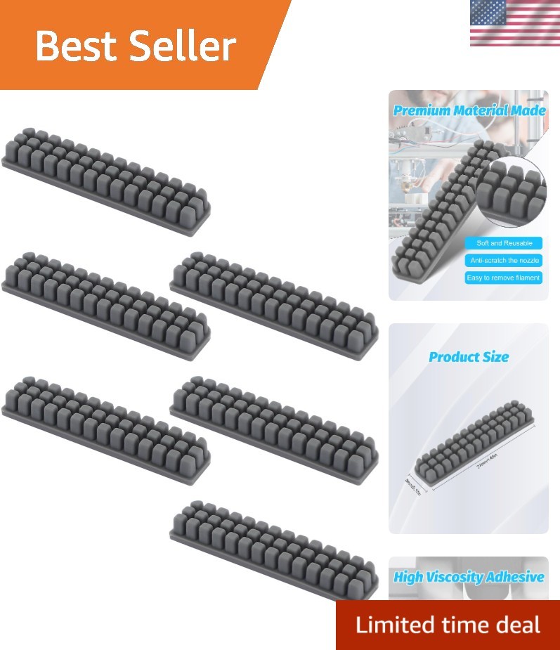 3D Printer Nozzle Cleaning Kit - 6PCS Silicone Brushes for Optimal Print Quality
