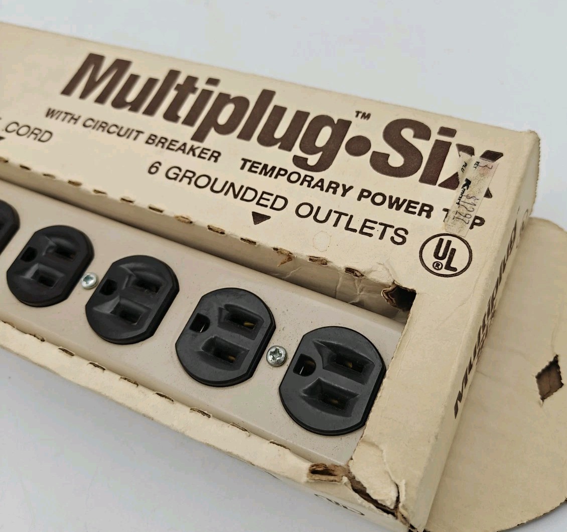 Alert SLP Temporary Power Tap 6-Outlet Heavy Duty Power Strip 6M15-6 125V 15A