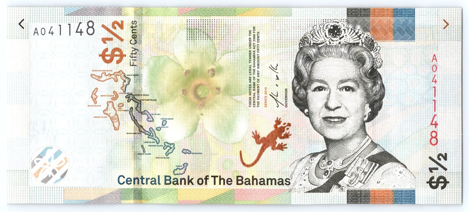 Bahamas - 1/2 Dollar (50 Cents) - 2000 - WPM# A041148