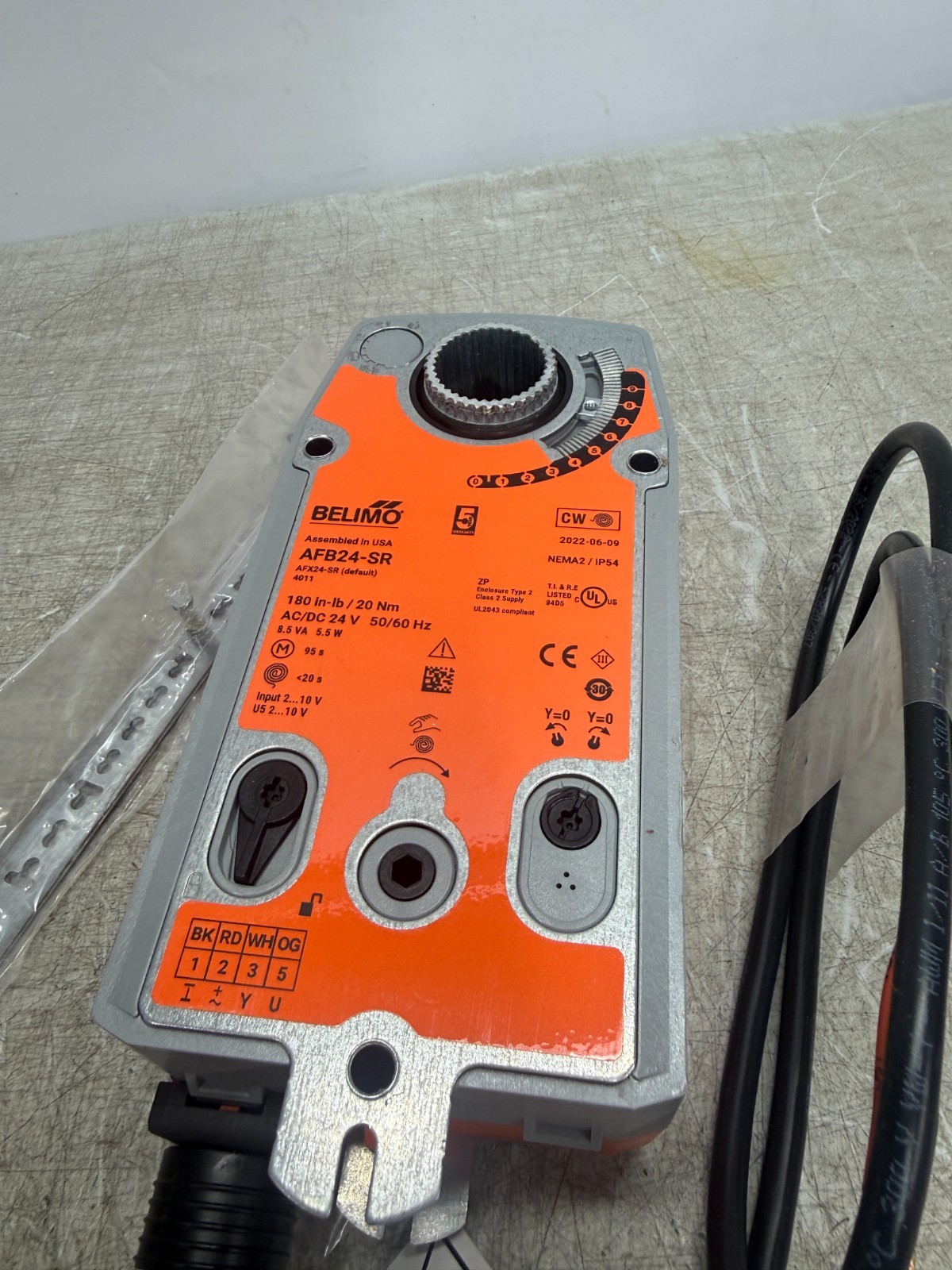 BELIMO AFB24-SR Spring Return Damper Fail-Safe Actuator 24Vac/dc 180in-lb NEW